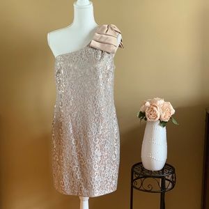 Aqua One Shoulder Dress